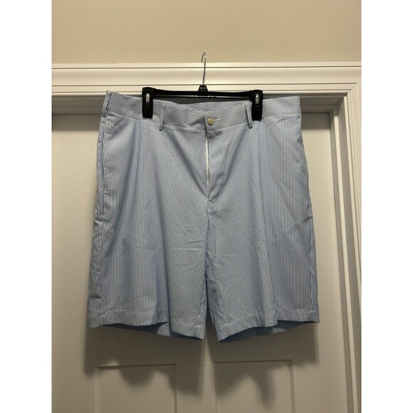 Pro Tour COOLPLAY Blue White Striped Men's Size 40  Golf Performance Shorts - Picture 1 of 4